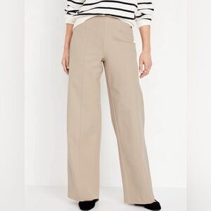 NWT! Mocha Taffy High-Waisted Pull-On Pixie Wide-Leg Pants